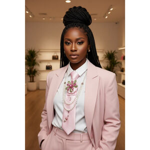 The Blush Petal Luxe Statement Tie